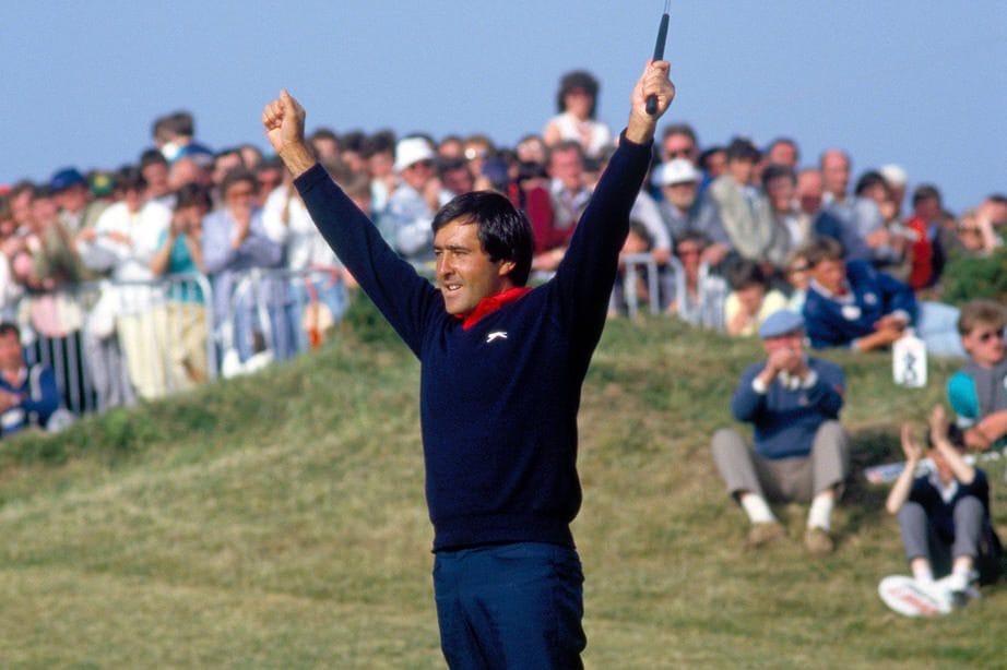 Seve claiming Irish Open victory in 1986 at Portmarnock