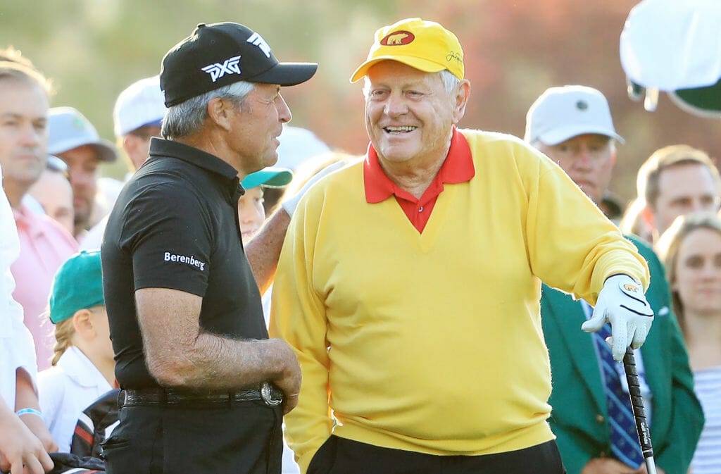 Nicklaus & Player first up followed by three-balls off two tees