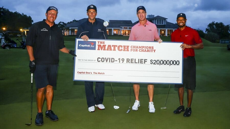 Tiger & Peyton team to beat Phil & Tom in $20m Covid fundraiser