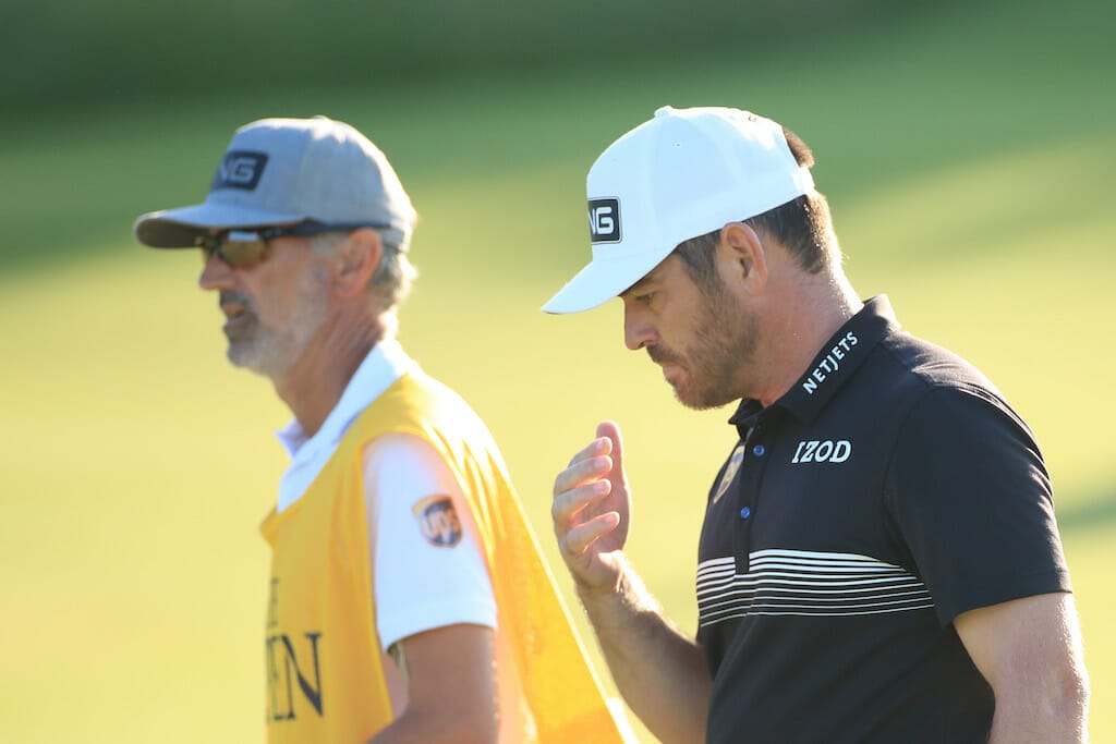 Oosthuizen praises Irish caddie Byrne after setting 36-hole Open scoring record