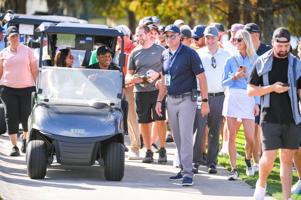 Woods:  “No! I would absolutely not” (Ride in a motorised golf cart at PGA Tour events).